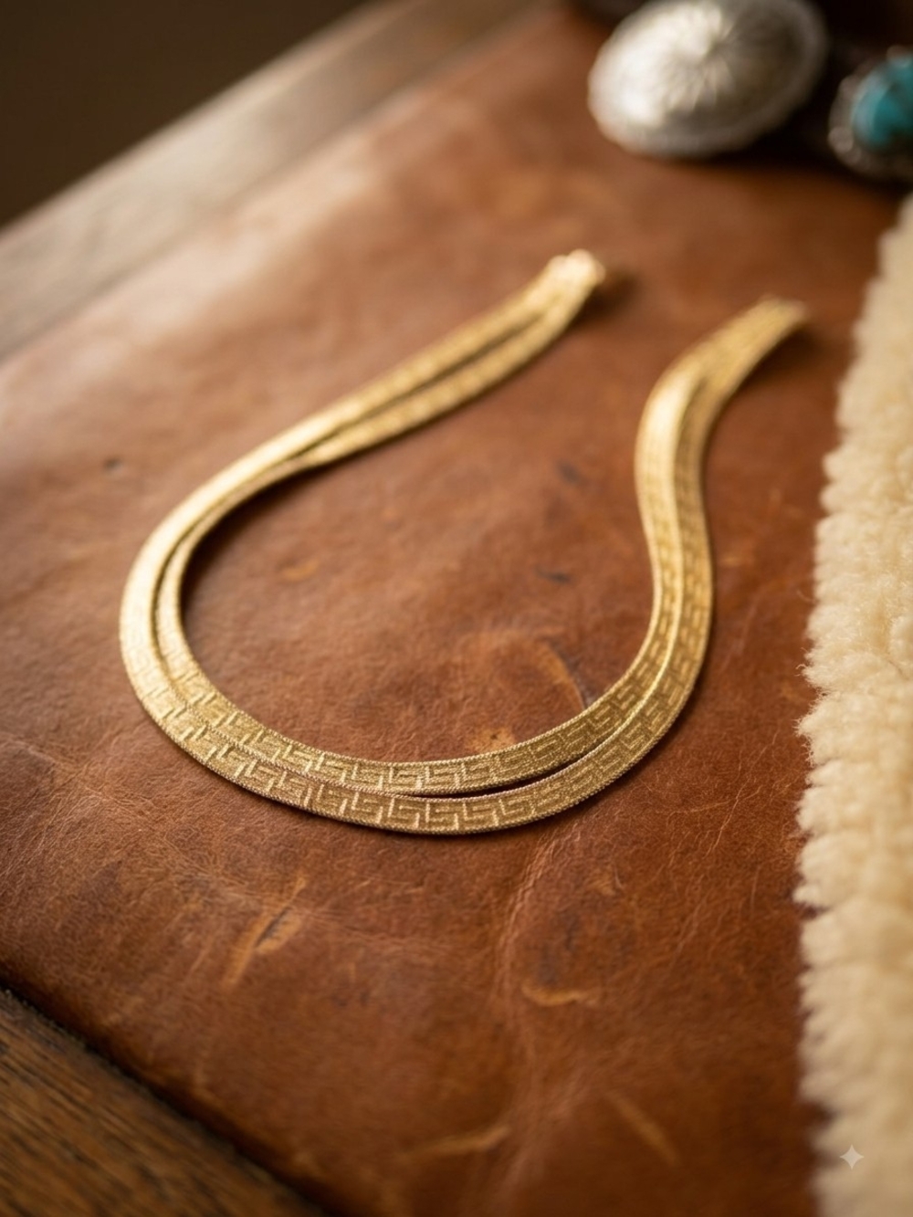 1962 Christian Dior Gold Plated German Made Meander Collar Necklace
